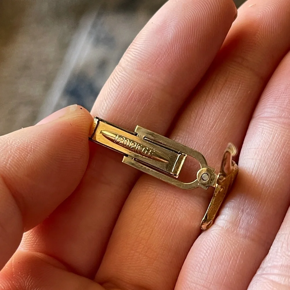 Vintage 1/20th 12K Gold Filled Longhorn Steer Head Cufflinks